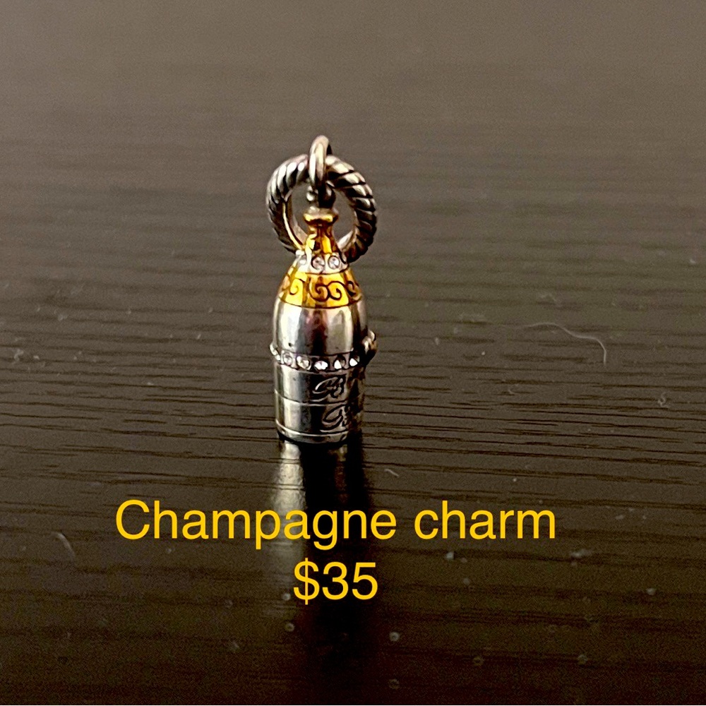 Authentic Brighton Champagne bottle charm.